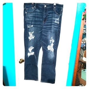 High rise boyfriend jeans